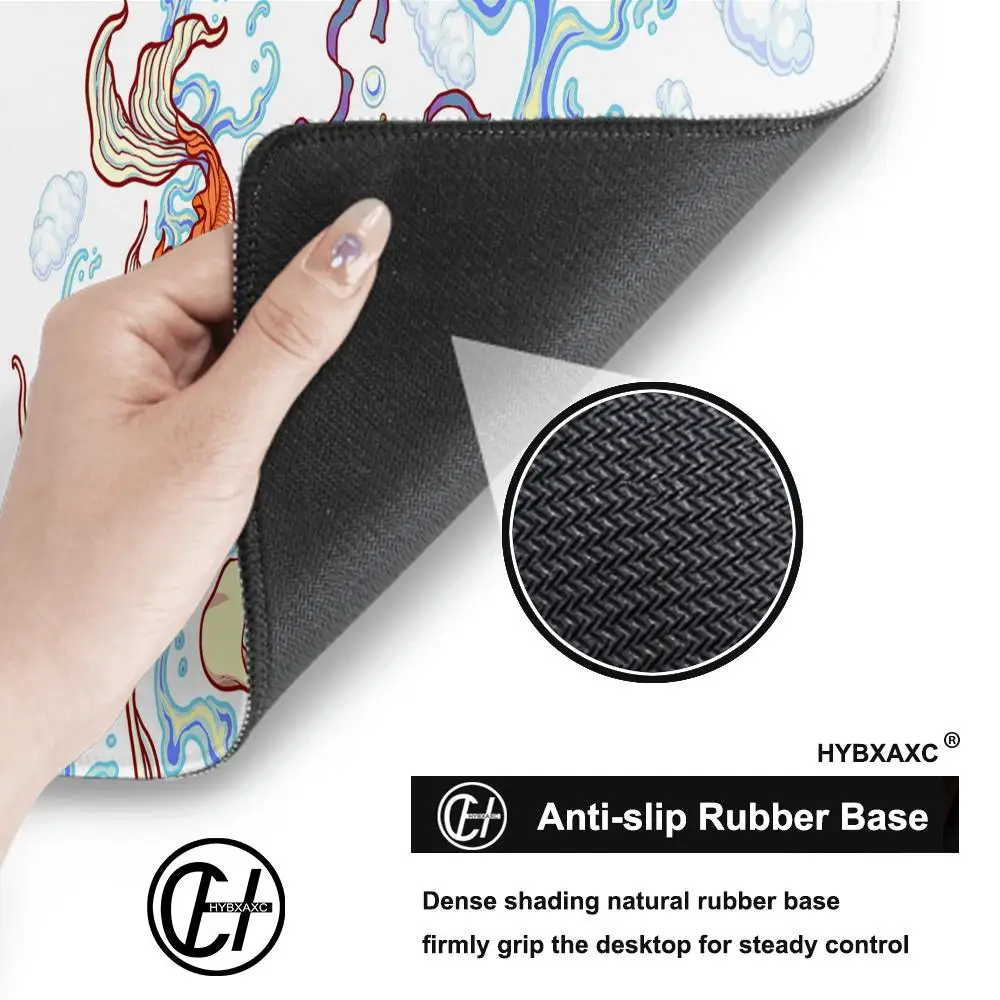 Alfombrilla de ratón Beast Art, accesorios de goma para juegos, alfombrilla de ratón para Gamer XXL, borde de bloqueo, alfombrilla grande para teclado, alfombrilla de escritorio para ordenador, alfombrilla grande para ratón - imagen 5