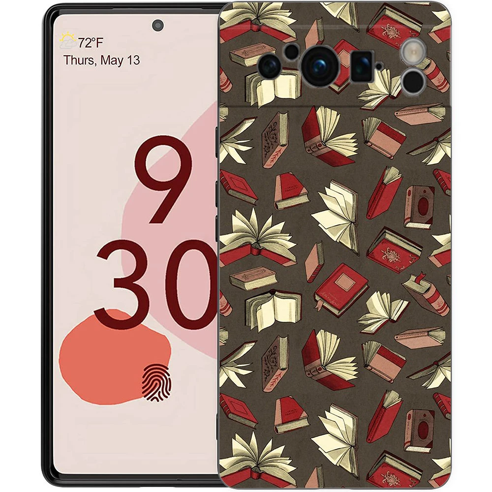 Para Google Pixel 10 Pro funda de teléfono Pixel 9 Pro XL TPU funda Pixel 8 Pro 9A 8A 7A 7 6A 6 Pro cubierta suave divertido libro gusanos - imagen 4