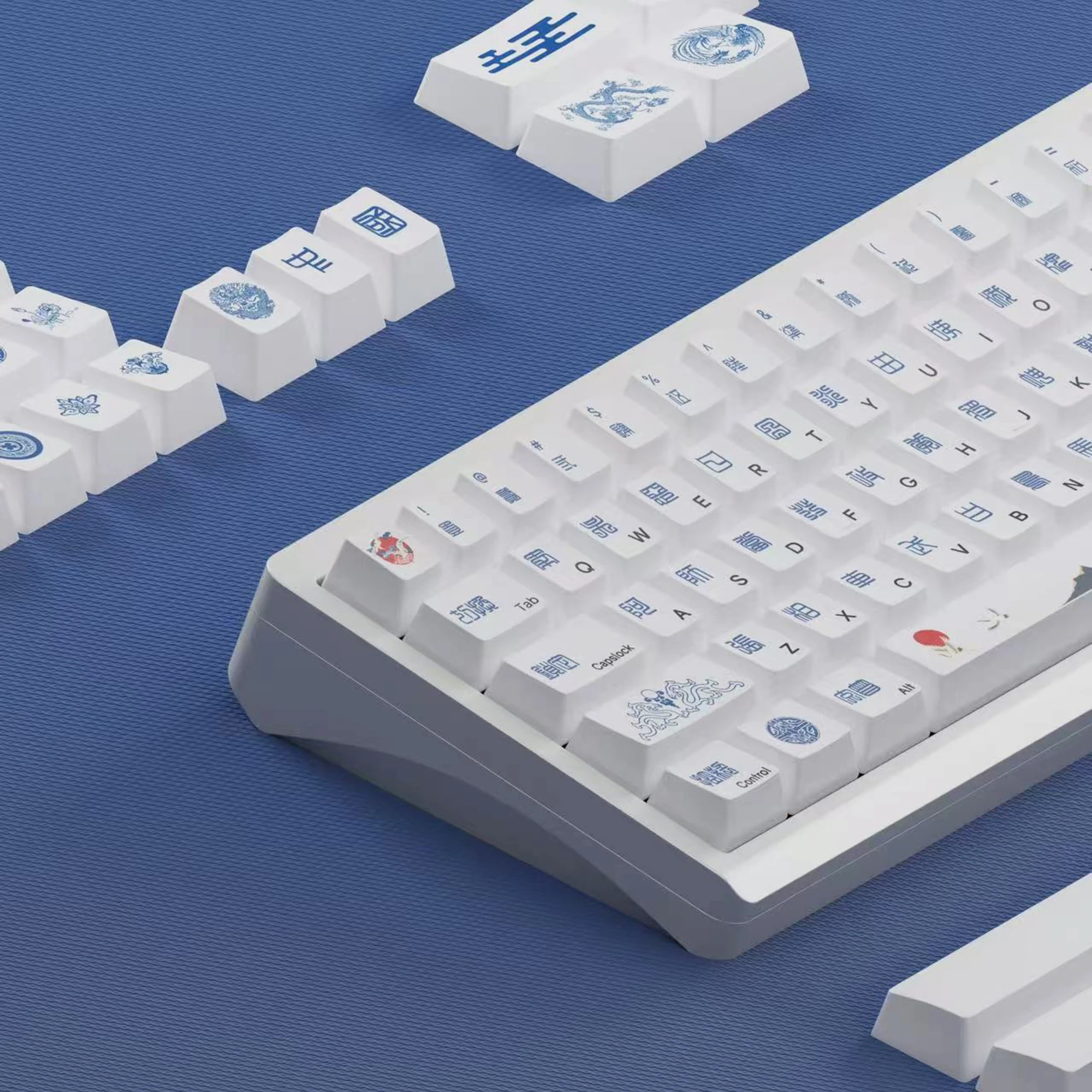 YMDK 131 teclas con tema del zodiaco chino, perfil de cereza, sublimación de tinte PBT, teclas novedosas para teclados mecánicos MX - imagen 4