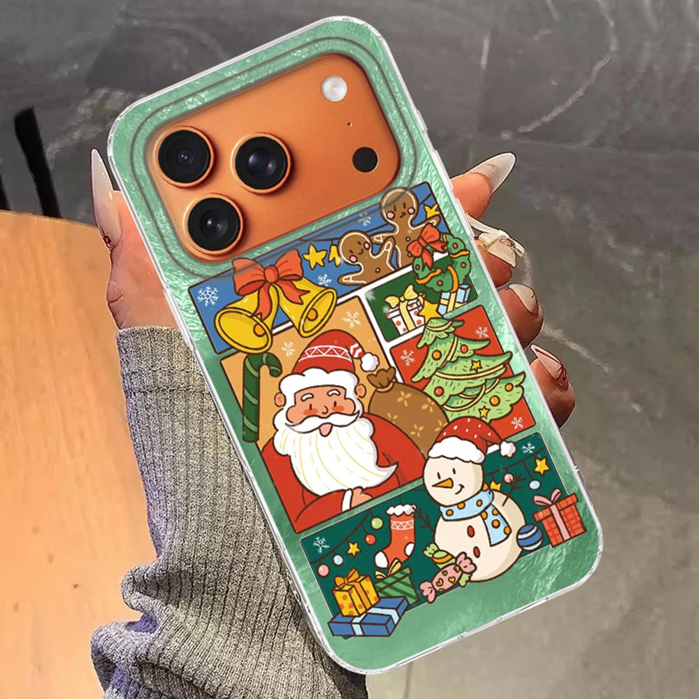 Lo mejor para árbol de Navidad Santa Claus funda de teléfono para iPhone 17 16 15 14 13 12 Pro Max 7 8 Plus 11 16e X XS XR SE funda regalo Coque - imagen 5