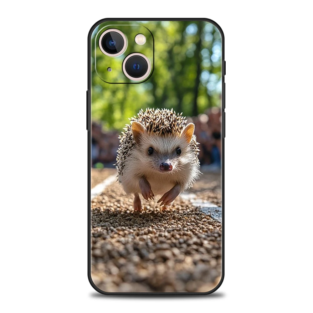 Funda de teléfono suave de TPU de lujo para iPhone 17 Air 16E 16 11 15 14 Pro MAX 12 13 7 8 Plus X XR XS SE 2022 cubierta lindo pequeño erizo - imagen 5