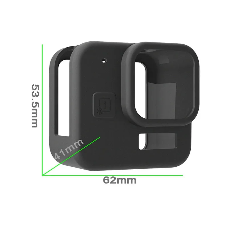 Funda de silicona a prueba de polvo, cubierta protectora con cordón para muñeca para Gopro Hero 11, Mini accesorios negros para Cámara de Acción - imagen 3