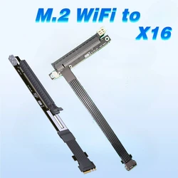 Cable adaptador M.2 A/E Key a PCIe x16 para tarjeta gráfica
