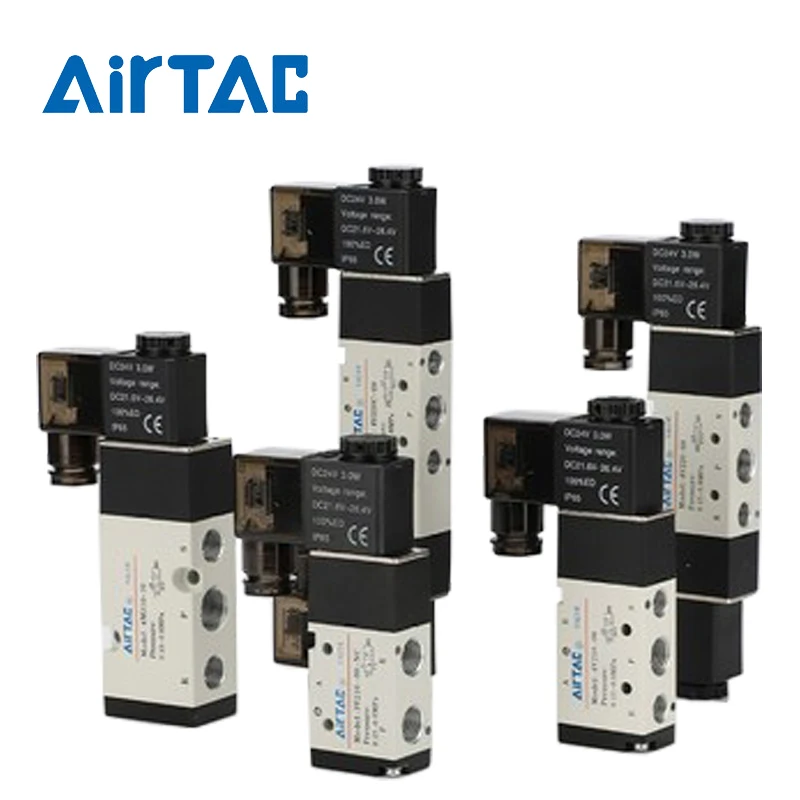 4v210-08 válvula solenoide eléctrica neumática Original marca AirTAC válvula magnética de aire de Control direccional DC 12V 24V 220V 4v210 - imagen 5