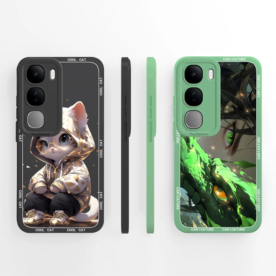 Para Vivo Y200 Y200i Y200E Y200T Funda de teléfono de moda para Vivo Y 200 Funda trasera protección completa Funda de silicona líquida suave - imagen 5