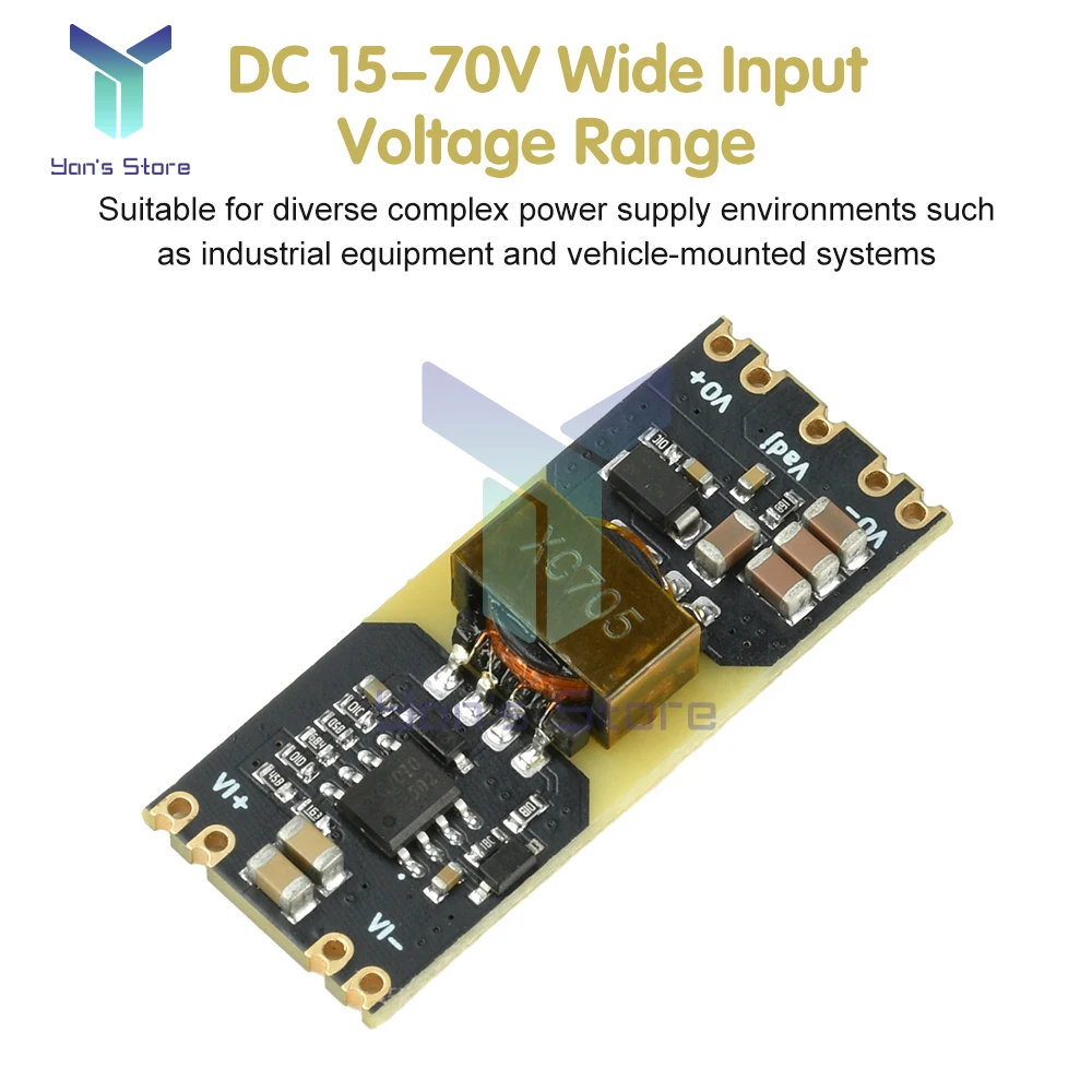 XC7010 DC-DC 15-70V a 5/12V Módulo reductor de salida Módulo de potencia de amplio voltaje aislado Módulo de potencia de baja ondulación - imagen 4