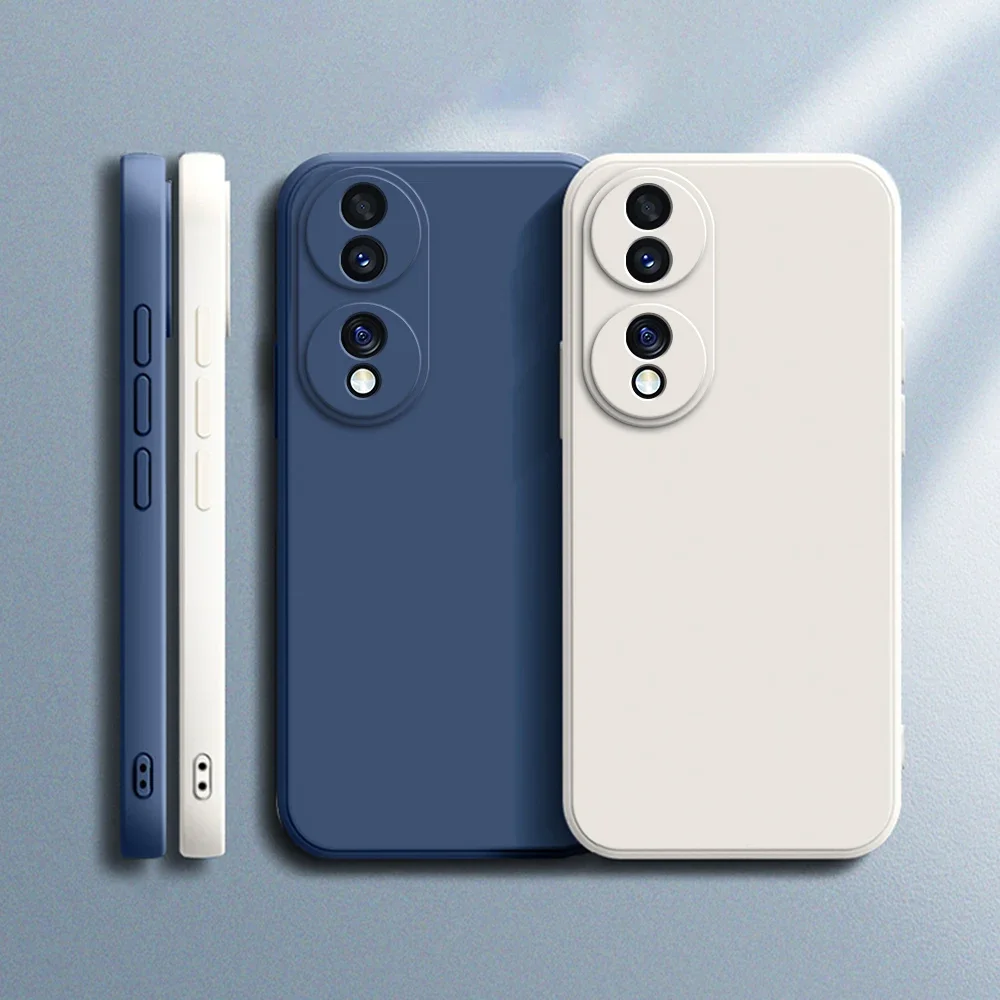 Funda trasera de protección de cámara para Honor 90 Pro Honor90 90Pro 5G Funda de silicona líquida cuadrada suave Funda Original de lujo a prueba de golpes - imagen 2