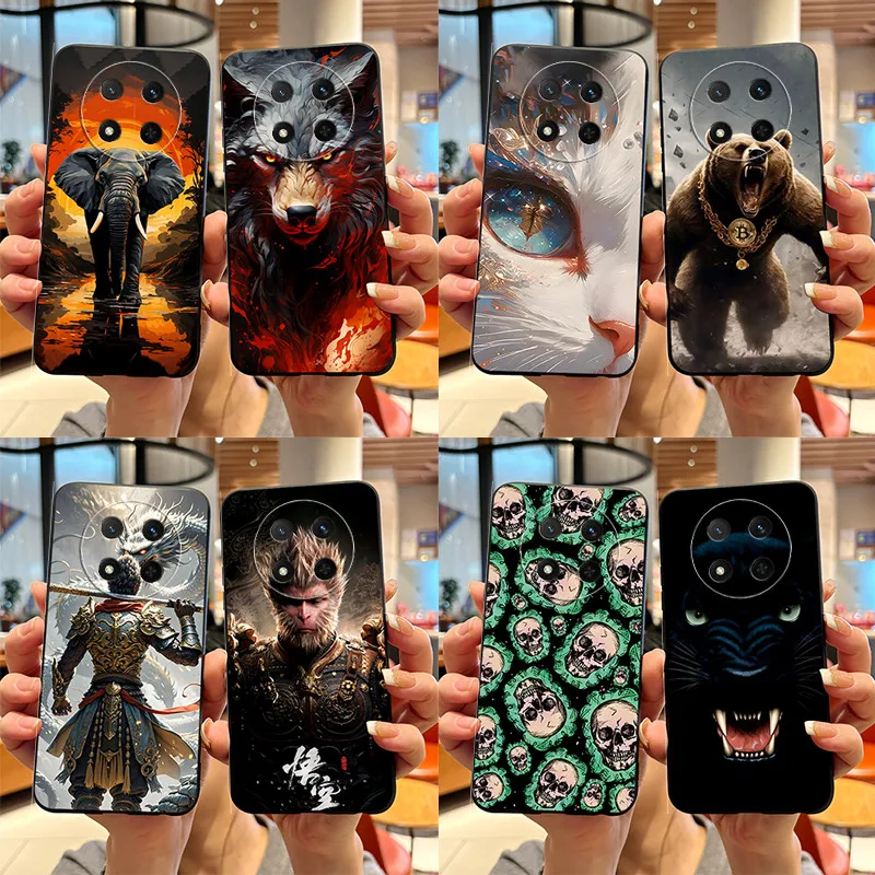 Case for Honor Magic 7 Lite Magic7 Lite X9c 5G Phone Case Cool Black Myth Wukong Painted Matte Silicone Soft Cover Coque Fundas