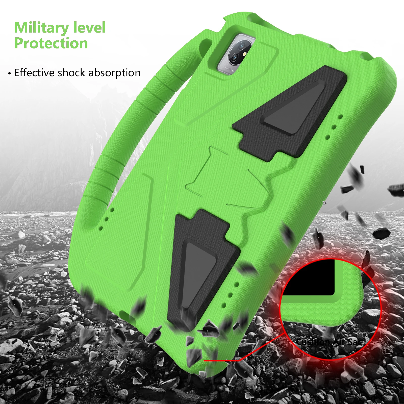 Funda EVA Universal para niños para Blackview Tab 8 7 70 WiFi Oscal Pad 60 2023 2022 2020 10,1 "funda con soporte con soporte portátil - imagen 5