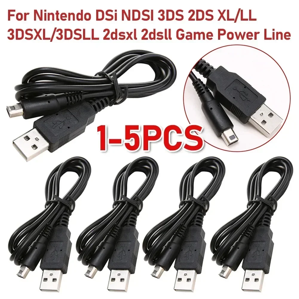 Cable cargador USB Cable de sincronización de datos de carga para NS DSi NDSI 3DS 2DS XL/LL nuevo 3DSXL/3DSLL 2dsxl 2dsll línea de alimentación de juego