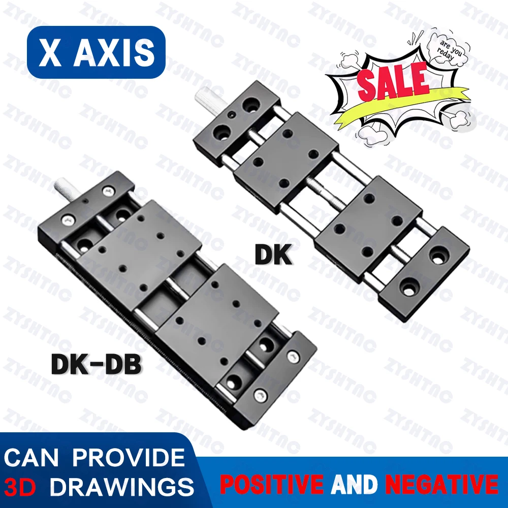 Mesa deslizante manual de microprecisión del eje X, deslizador 30/40A/60A, tornillo de conductor hacia adelante y hacia atrás, riel guía del eje óptico abierto/cerrado