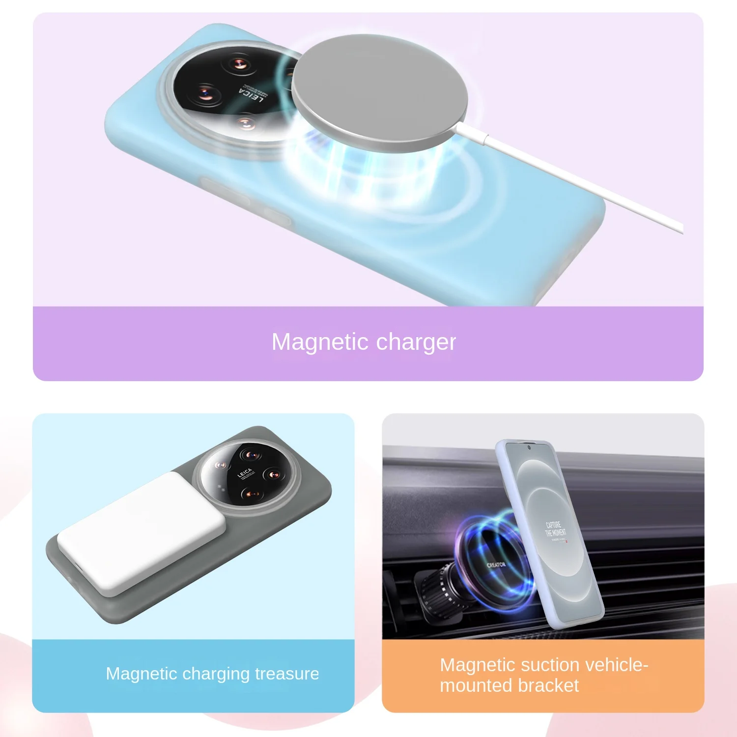 Para Huawei Honor Magic 7 Pro funda de silicona líquida suave MagSafe carga inalámbrica funda protectora trasera para Magic 7 6 5 Pro 6lite - imagen 2