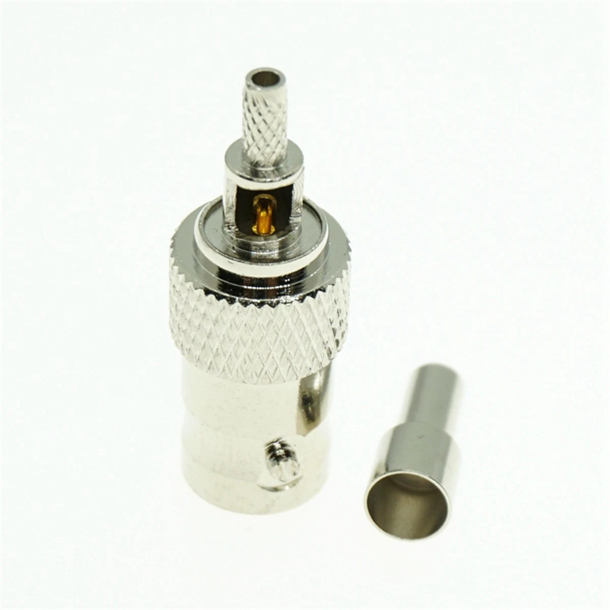 10 Uds BNC hembra engarzado RF conector de ventana recta Coaxial para RG174 RG316 - imagen 4