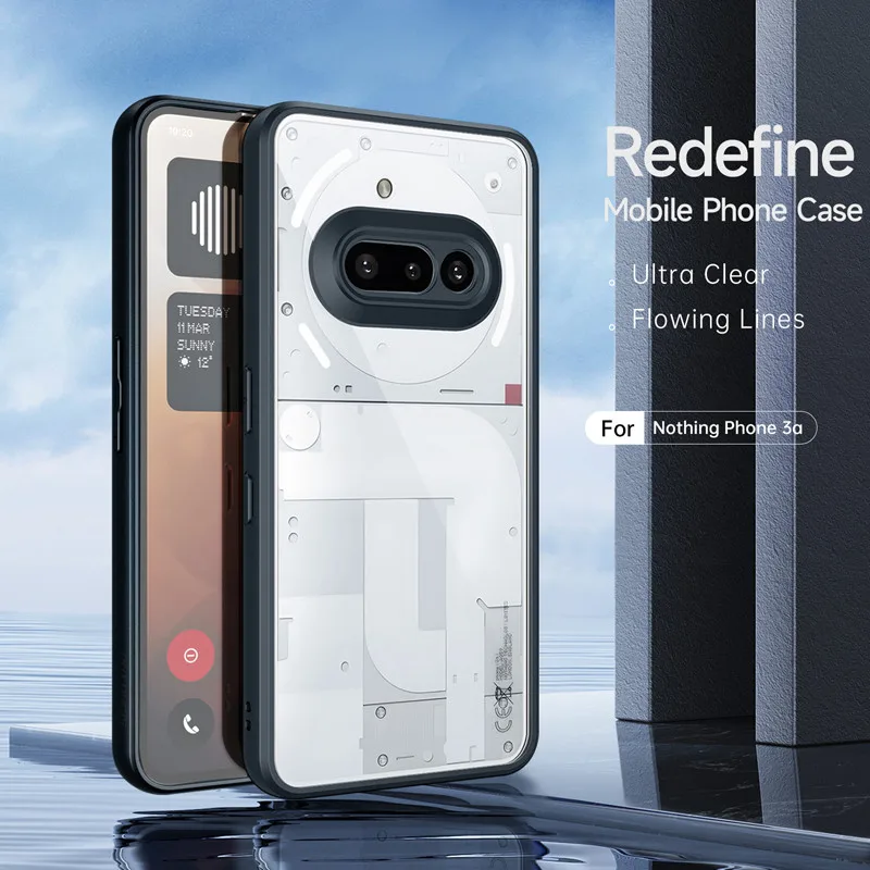 For Nothing Phone 3A Funda mate DUX DUCIS PC dura antihuellas + TPU cubierta protectora trasera mate