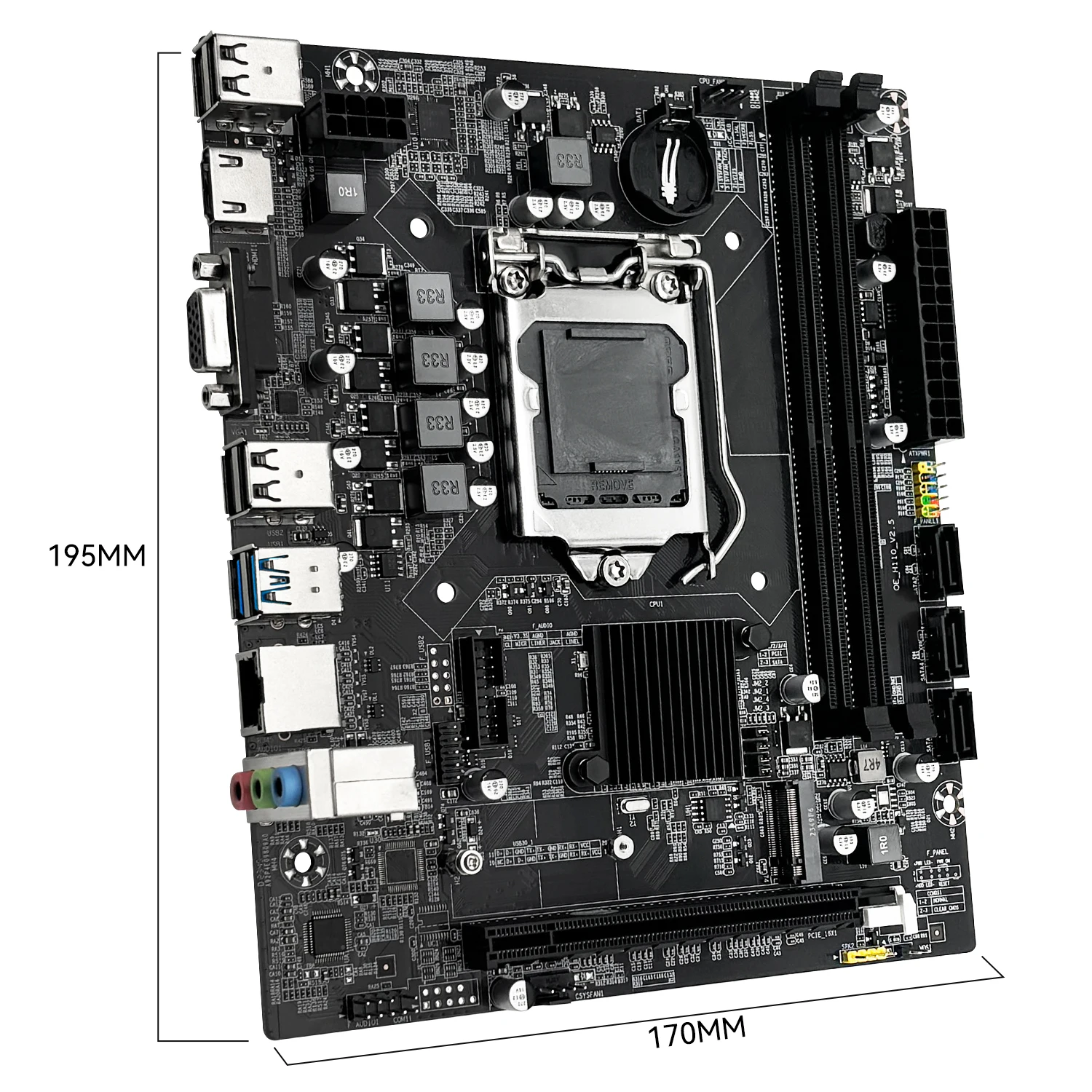 La placa base MACHINIST H110 admite CPU Intel Core LGA 1151 DDR4 RAM y M.2 NVME SDD VGA HDMI - imagen 2
