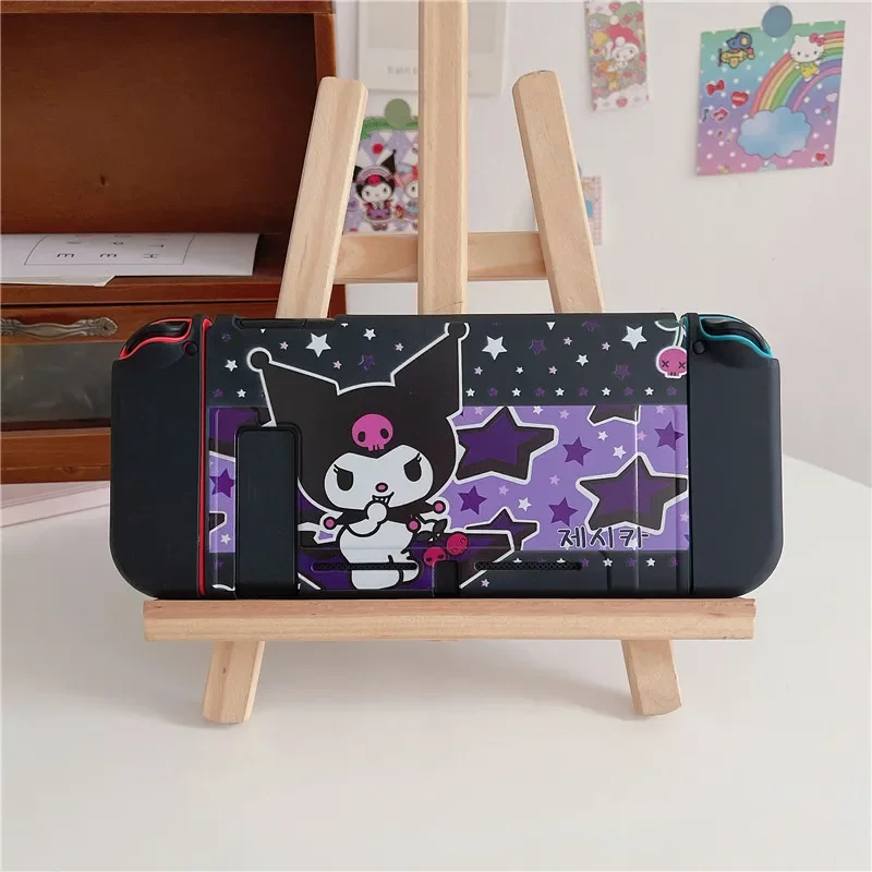 Sanrio Kuromi Cartoon Nintendo Game Case Switch Tpu pintado NS funda protectora Oled Soft Shell - imagen 2