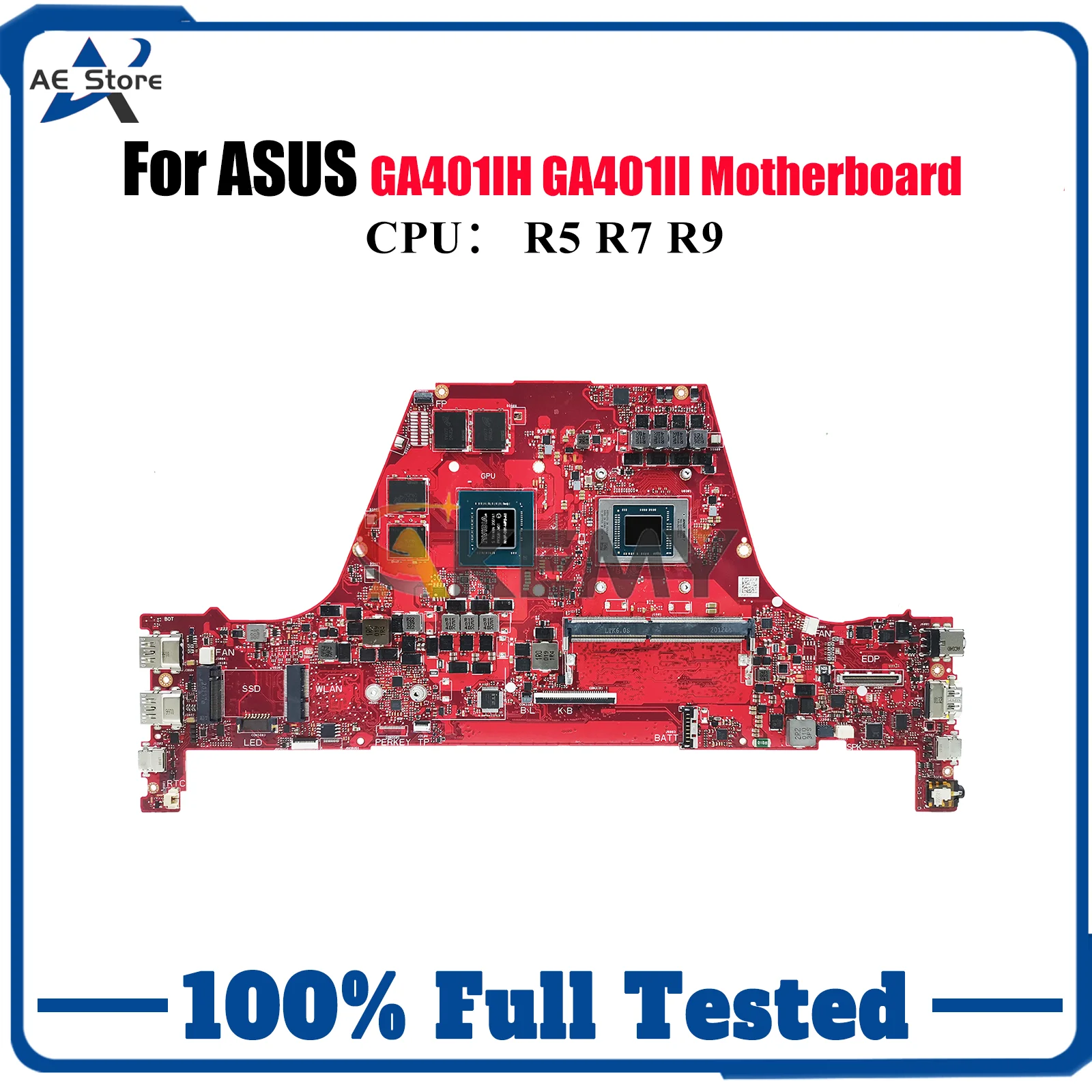 Placa base para ordenador portátil GA401IH para ASUS ROG Zephyrus G14 GA401II GA401I GA401IH placa base para portátil con CPU R5 R7 R9 115% pruebas OK