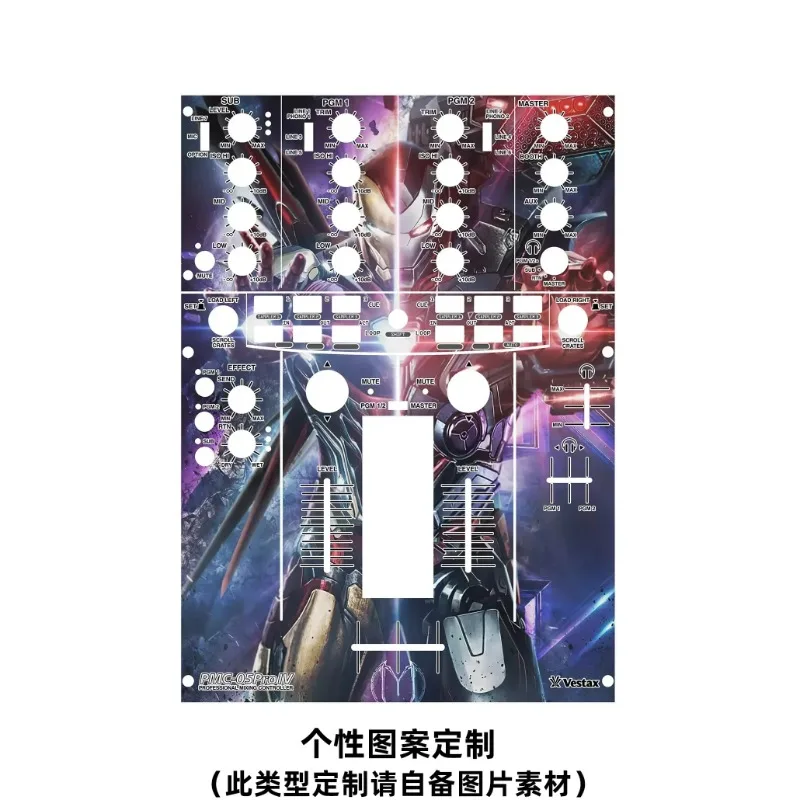 Vestax PMC-05 Pro IV Panel mezclador PVC autoadhesivo whisky pegatinas personalizables coloridas - imagen 4