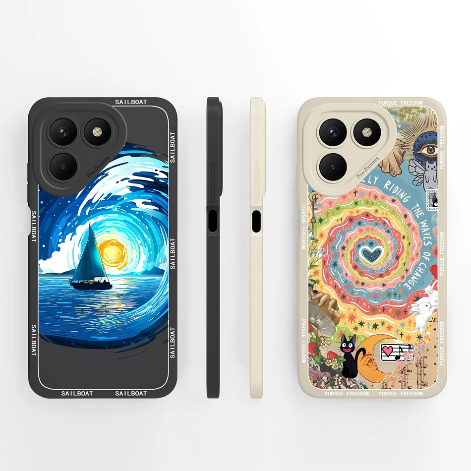 Para Tecno Pova 7 Pro Ultra 7 Neo funda de teléfono lindos animales patrones de flores suave suave cubierta de silicona líquida para Tecno Pova7 Shell - imagen 5