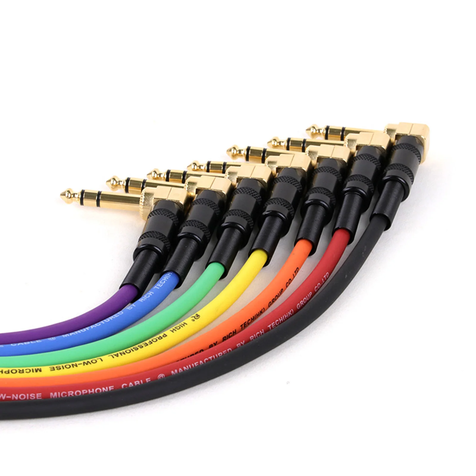 0,3 M-15 M chapado en oro 6,35mm macho a macho codo de 90 grados a recto estéreo de doble canal 1/4 TRS Cable de guitarra para instrumentos musicales - imagen 5