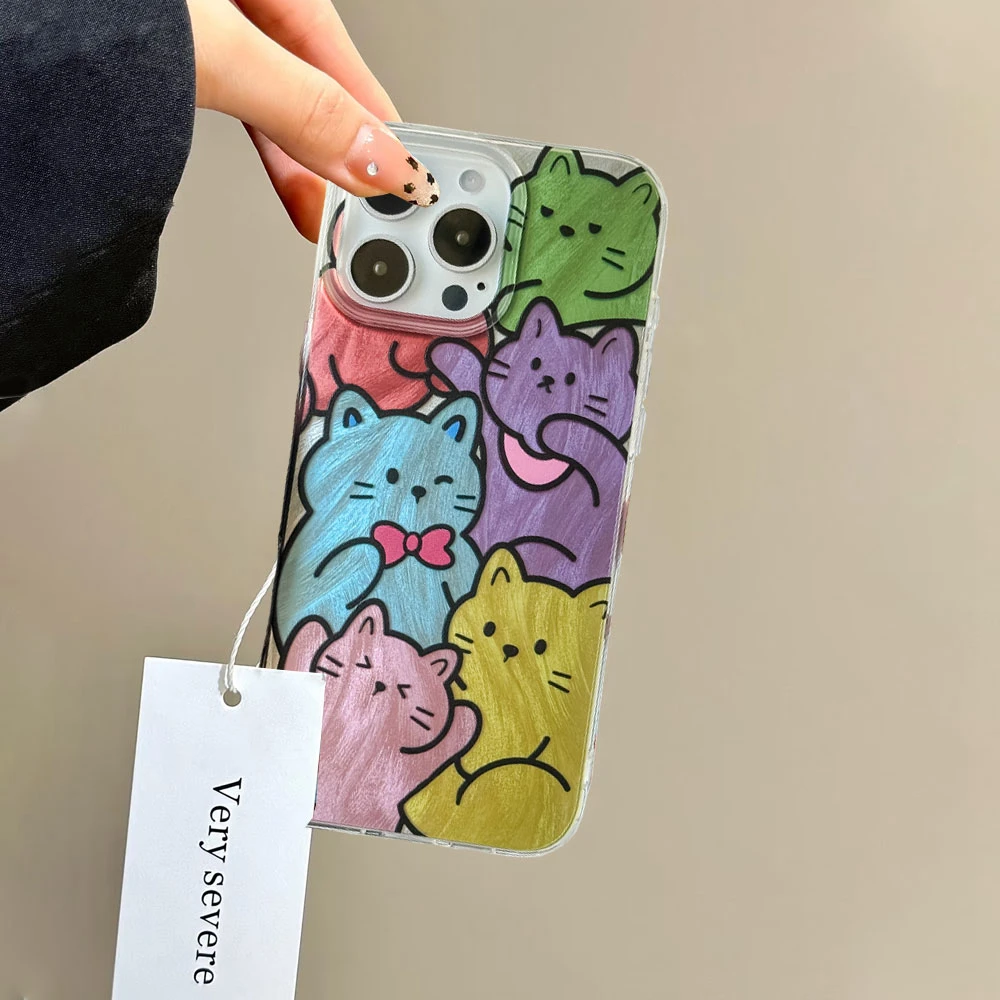 Fundas de teléfono transparentes con gradiente colorido para Samsung Galaxy A56 A36 A26 A16 A55 A35 A14 A24 S24 S25 + funda de silicona para parejas - imagen 5