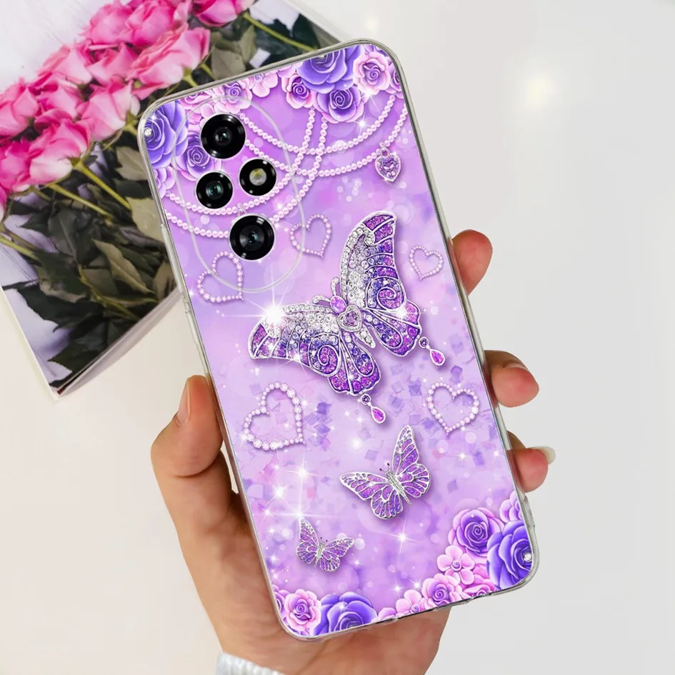 Para Honor 200 5G Funda encantadora mariposa astronauta Funda de teléfono de silicona suave para Honor 200 Pro 5G Funda en Honor200 Pro 2024 parachoques - imagen 5