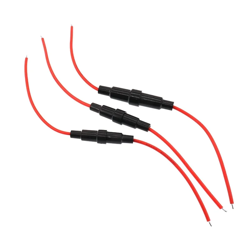 Cajas de fusibles automáticos de vidrio en línea, 5 piezas, 5x20mm, 6x30mm, 250V, 125V, 12V, soporte de tornillos, caja de tubo, soporte de soplado, línea de alambre - imagen 4