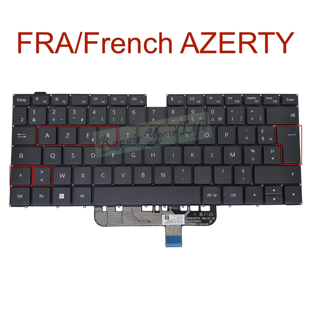Teclado de PT-PO AZERTY francés para Honor, MagicBook X14, X15, NBR-WAI9, NBR-WAH9, Brasil, portugués, 9z. Ng2sh - imagen 2