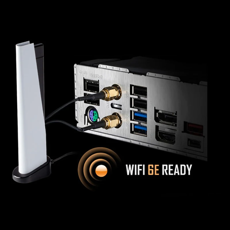 GIGABYTE-antena de tarjeta inalámbrica, placa base con WIFI 6E, 2,4G, 5G, 6G, AORUS PRO AX, B650I, B550, Z790 MASTER, B660M, Z690I, X570S, Z590, XTREME - imagen 5