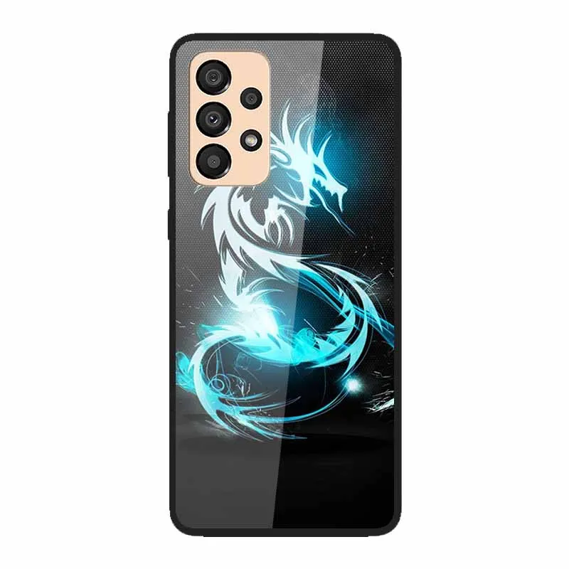 Funda de vidrio templado para teléfono móvil, cubierta protectora A la moda para Samsung Galaxy A33, A53, A73, 5G - imagen 4