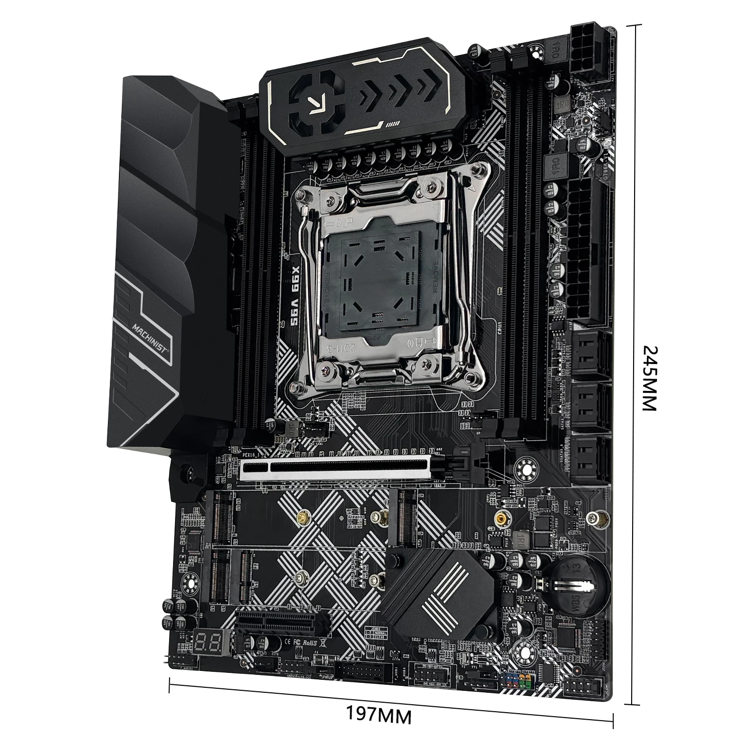 Placa base X99 V9S MACHINIST TPM2.0 LGA 2011-3 Kit Xeon 2650 V4 cpu cuatro canales DDR4 2X8GB RAM C612 chip 3 * NVME M.2 SATA3.0 - imagen 2