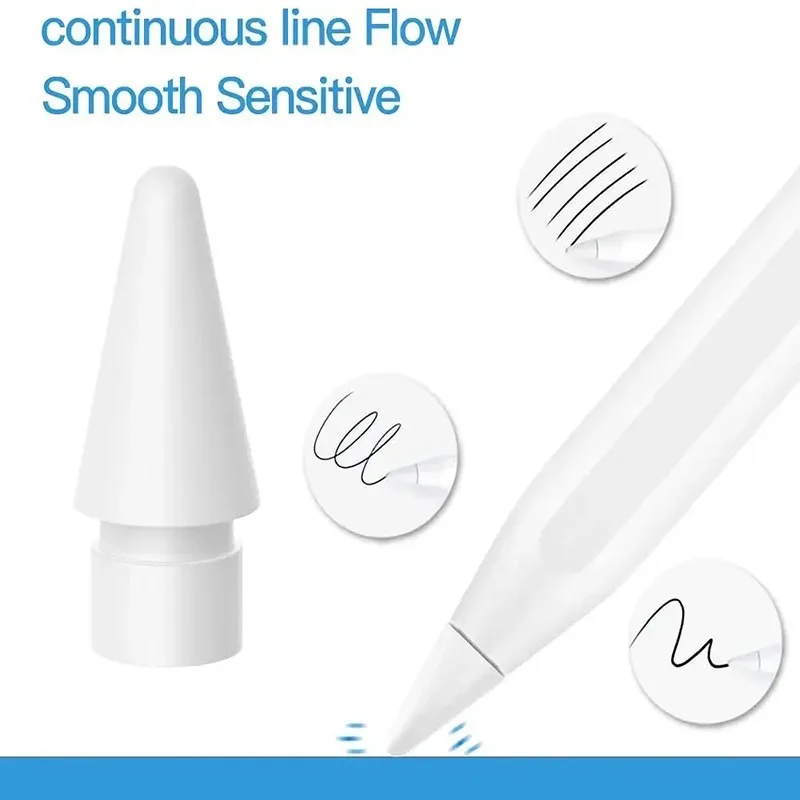 Punta de lápiz Apple para Apple Pencil, punta de 1.a y 2.a generación para IPencil, puntas de repuesto suaves para IPad, puntas de repuesto para lápiz óptico - imagen 2