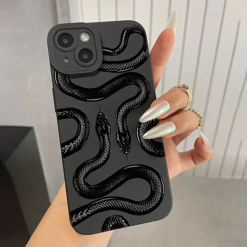 Funda de teléfono con gráfico de serpiente para Samsung Galaxy, carcasa suave para Samsung Galaxy A16, A56, A35, A55, A34, A54, A33, A53, S25, S24, S23 Ultra, S22 Plus, S21 FE, Note 20 - imagen 3