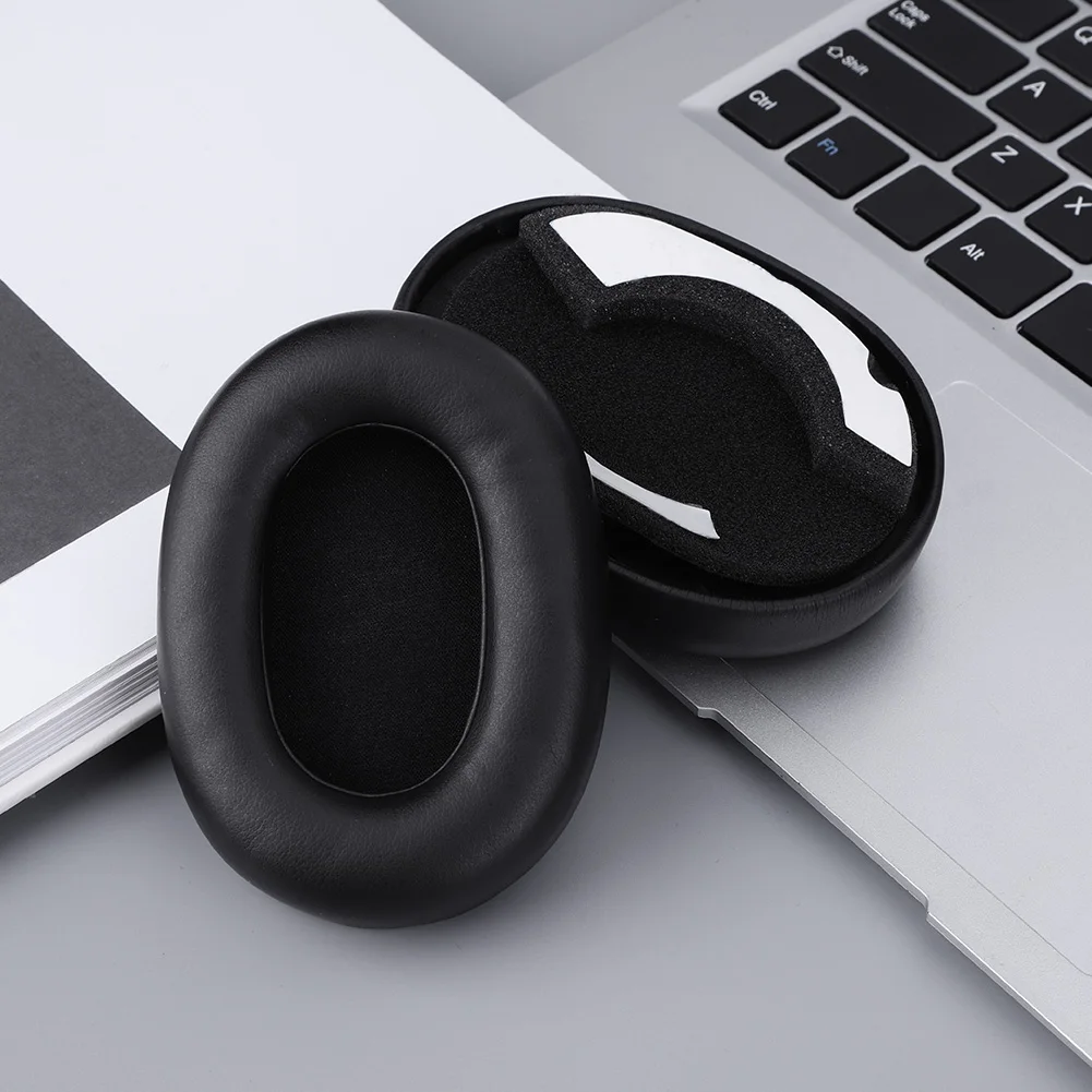 Almohadillas de repuesto para los oídos, cubierta de cojín de espuma suave de cuero para Jabra Elite 85h, auriculares inalámbricos, 1 par - imagen 2