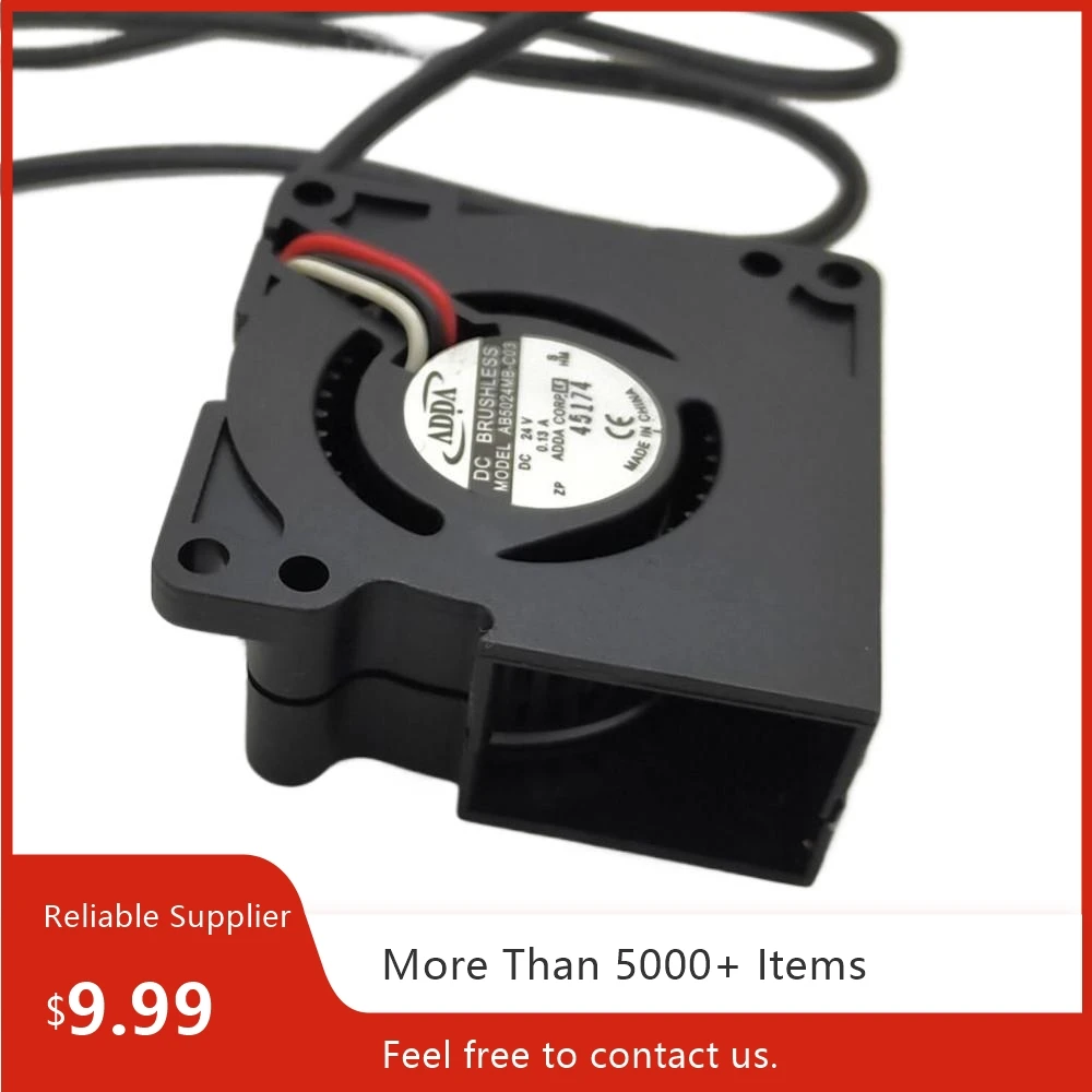 AB5024MB-C03 Mini ventilador de 50 mm y 24 V, 3000 RPM, 3 cables, rodamiento de bolas doble para impresoras 3D, electrónica y sistemas de refrigeración - imagen 2