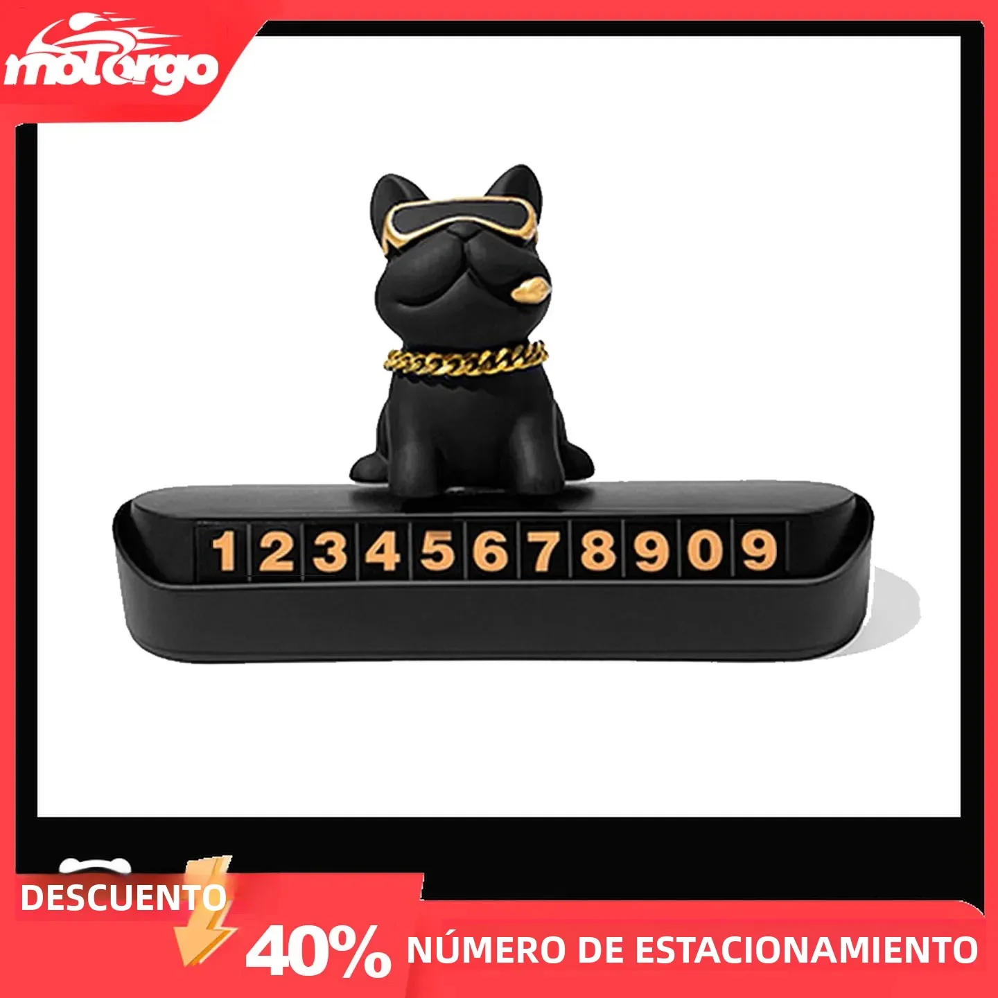 Cubierta deslizante para teléfono de vehículo, diseño de perro, Base adhesiva ABS, fácil instalación, accesorio de seguridad para salpicadero de coche - imagen 2