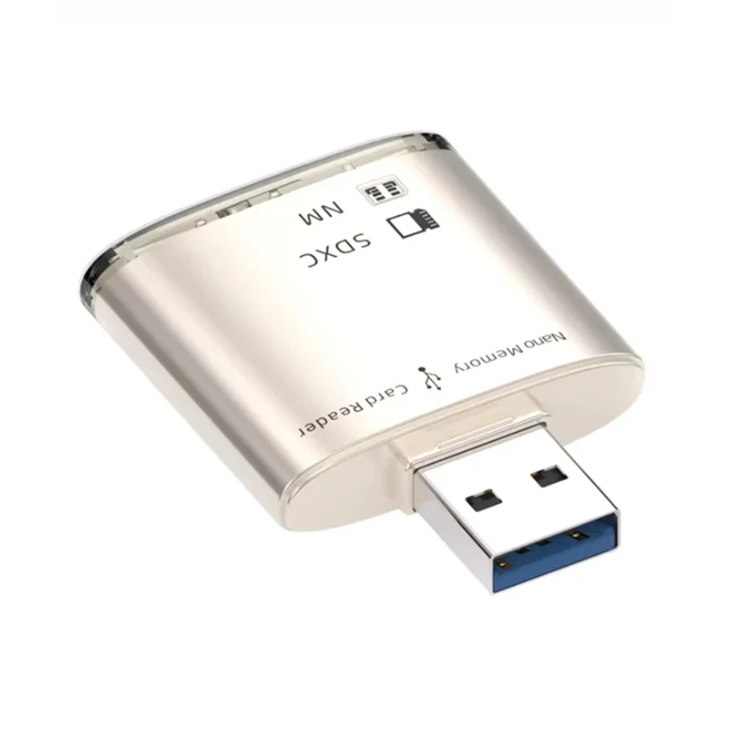 GW-Für HUAWEI NM Nano-Speicherkarten-Schreibadapter 8 GB-128 GB USB 3.0 SD SDXC Kartenleser Laptop PC Extend Converter Gold - imagen 5