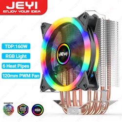 JEYI Disipador CPU Torre RGB 12 cm PWM – Compatible Intel y AMD