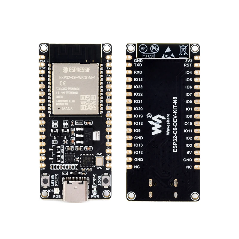 ESP32-C6-DEV-KIT-N8 Placa de desarrollo ESP32-C6-WROOM-1-N8 ESP32-C6-WROOM WiFi + módulo Bluetooth Placa central ESP32-C6-DEV-KIT-N16 - imagen 2