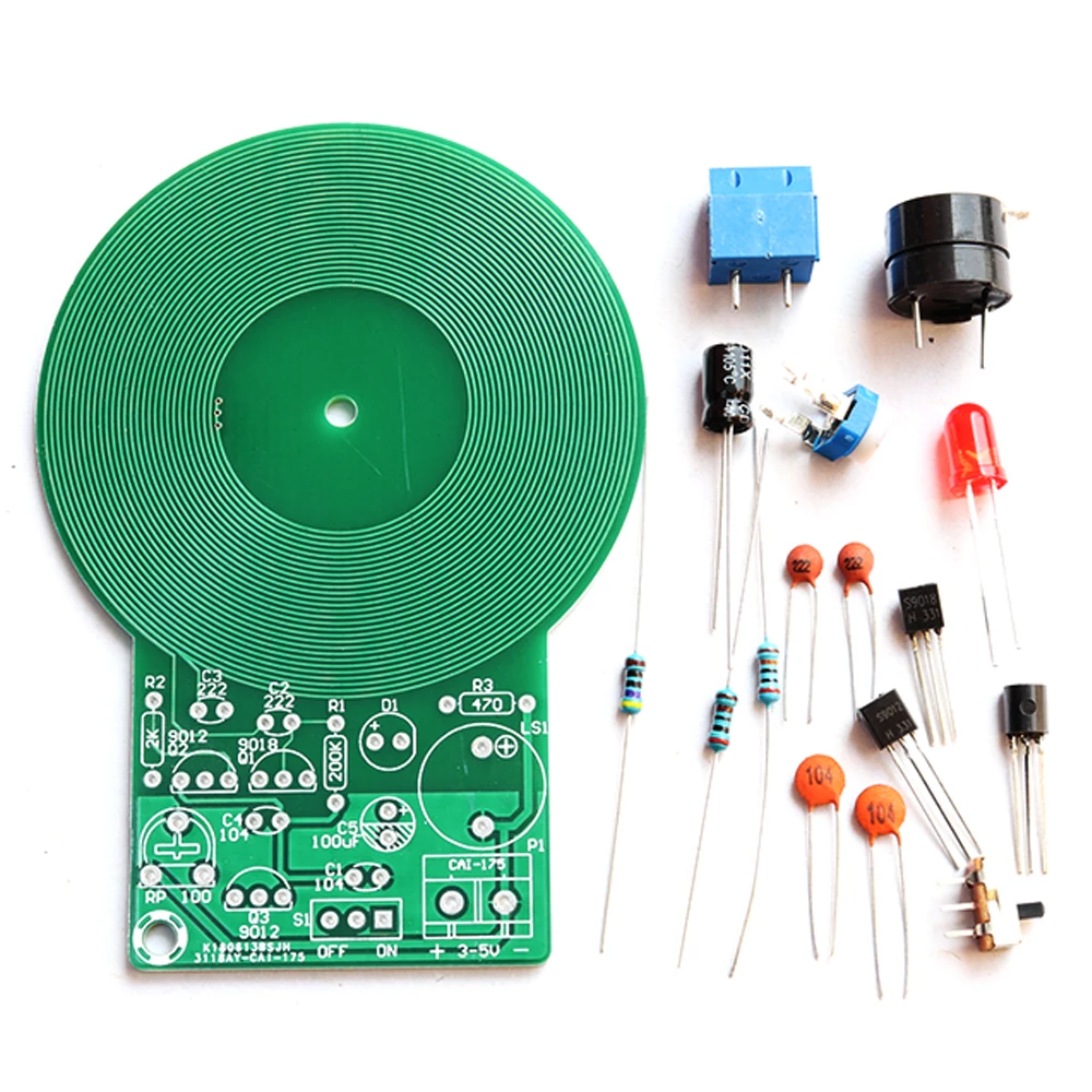 Kits de Detector de metales DIY, altavoz zumbador, Detector electrónico, tablero de práctica de soldadura, proyectos de fabricación electrónica creativos - imagen 2