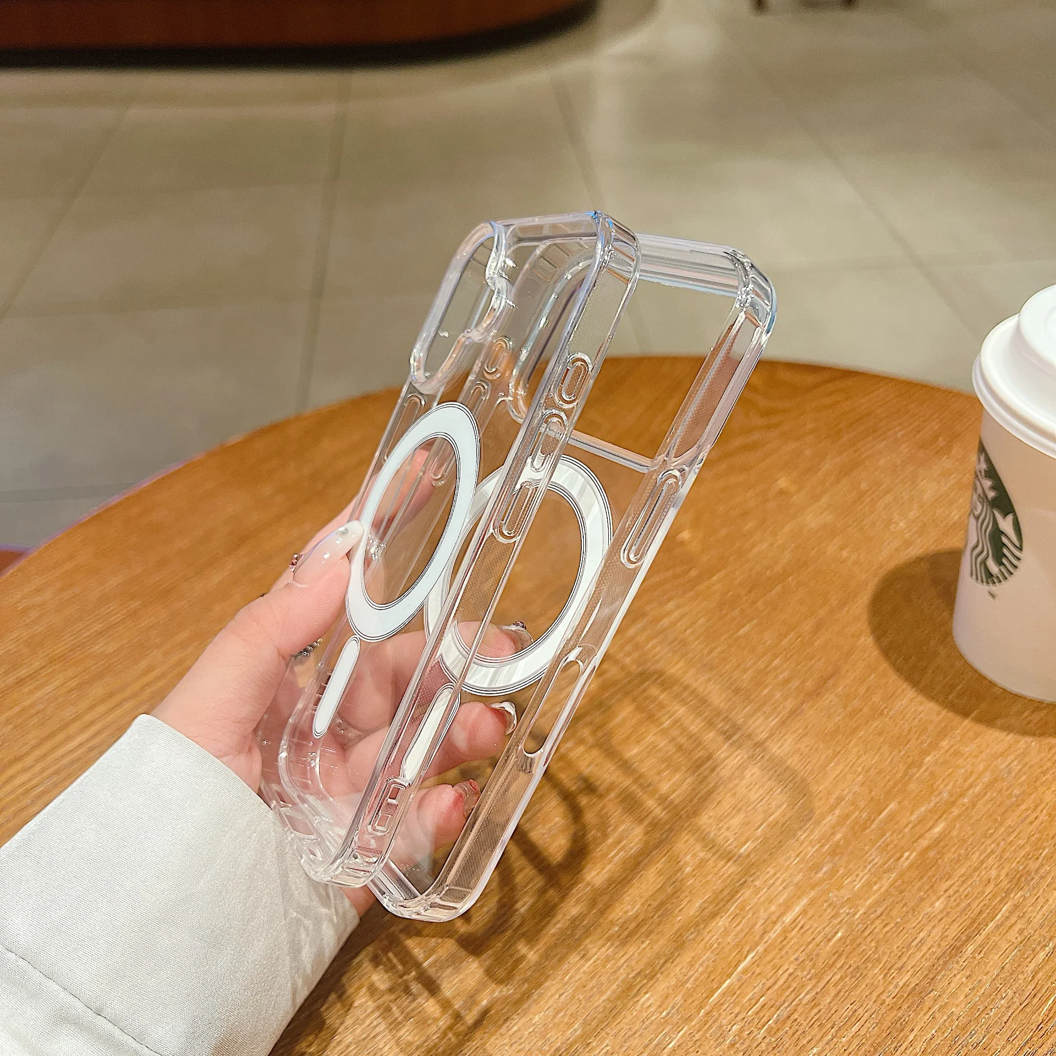 Para Magsafe con embalaje funda de teléfono para Apple iPhone 17 Air 16 E 15 14 13 12 Mini 11 Pro XS Max 7 8 Plus cubierta de carga inalámbrica - imagen 4