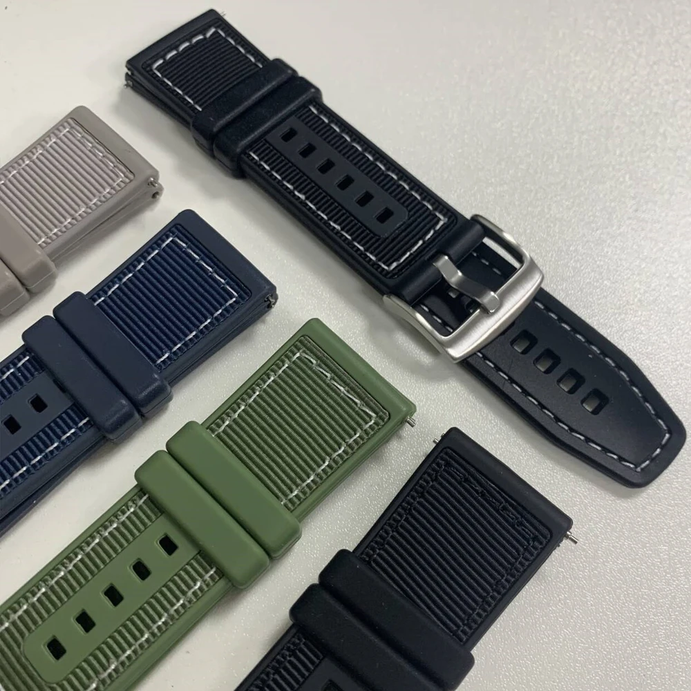 Correa oficial de nailon compuesto de 22mm para HUAWEI WATCH GT 6 5 4 46mm/Watch 5 Pro GT 3 2 Pro pulsera deportiva de silicona suave - imagen 3