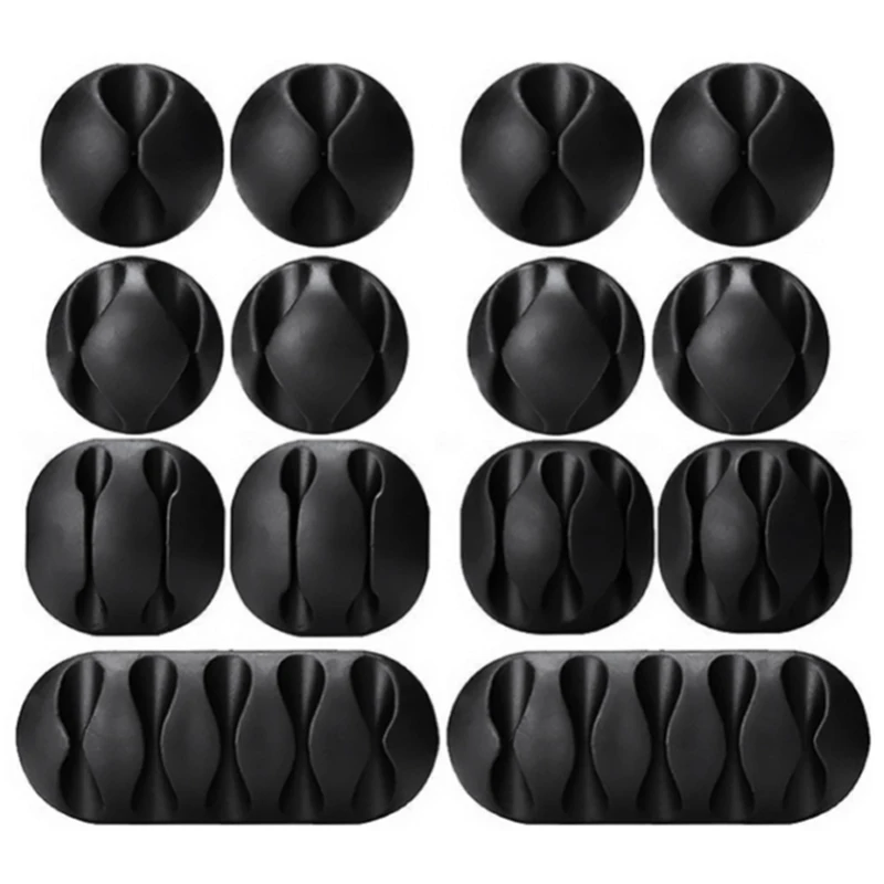 Organizador de cables USB de silicona, enrollador de cables USB, Clips de gestión de escritorio, soporte de cables para ratón, auriculares, Protector organizador de cables