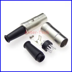 Conector Midi Macho en Línea 5 Pines Metal