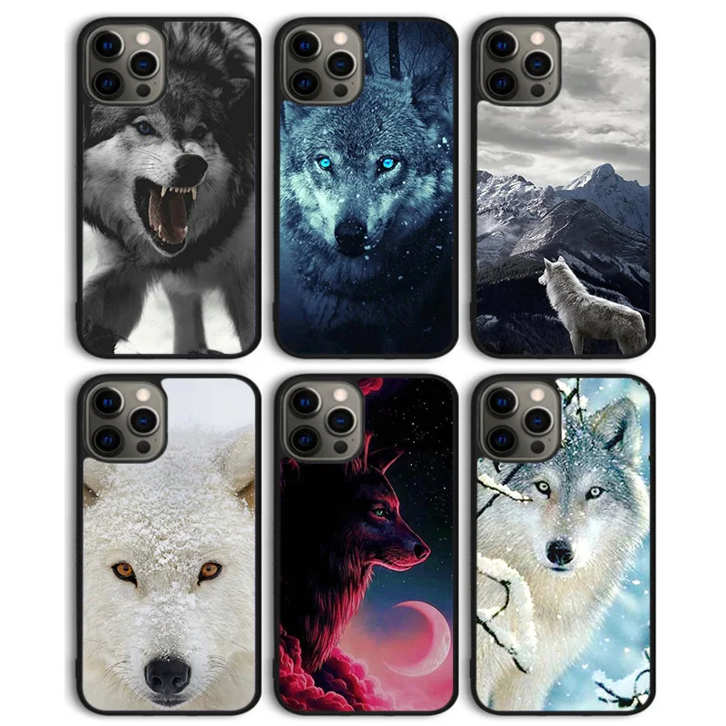 Funda trasera para teléfono Snow Wolf para iPhone 17 Air 16 15 14 13 11 12 Pro Max Plus