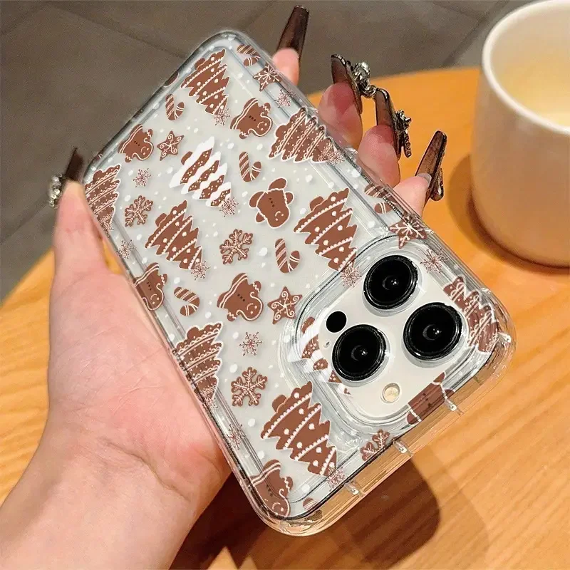 Funda para iPhone 17 Funda iPhone 16 Pro Max Funda navideña de dibujos animados de lujo para iPhone 15 14 13 12 11 XS X 7 8 Plus Funda a prueba de golpes - imagen 4