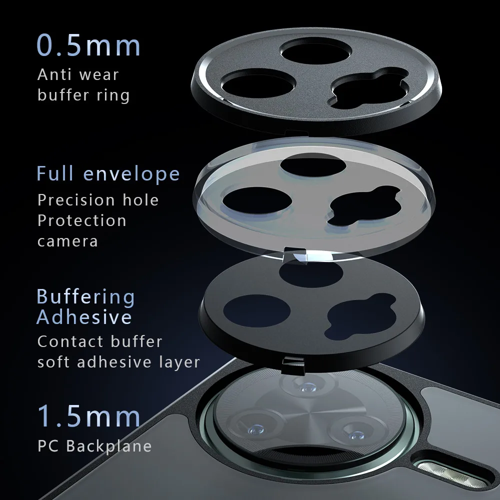 Para Xiaomi Redmi K80, K80 Pro funda mate ELVEV sensación de piel transparente duro PC + carcasa trasera protectora de TPU - imagen 3