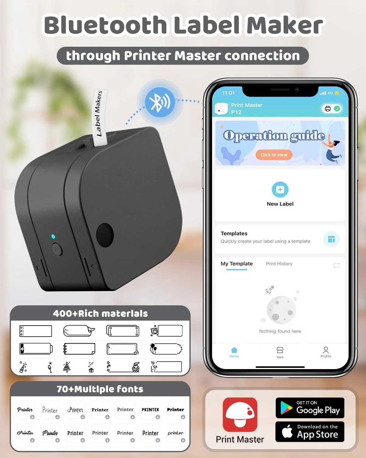 Phomemo P12 – Impresora de Etiquetas Térmica Bluetooth