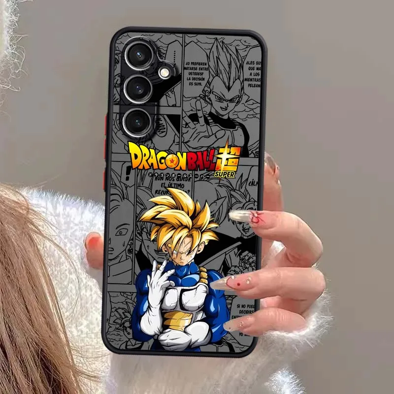 D-Dragon Ball Vegeta Trunks para Samsung Galaxy S25 S24 S23 S22 FE Plus Ultra 5G funda de teléfono translúcida esmerilada - imagen 3