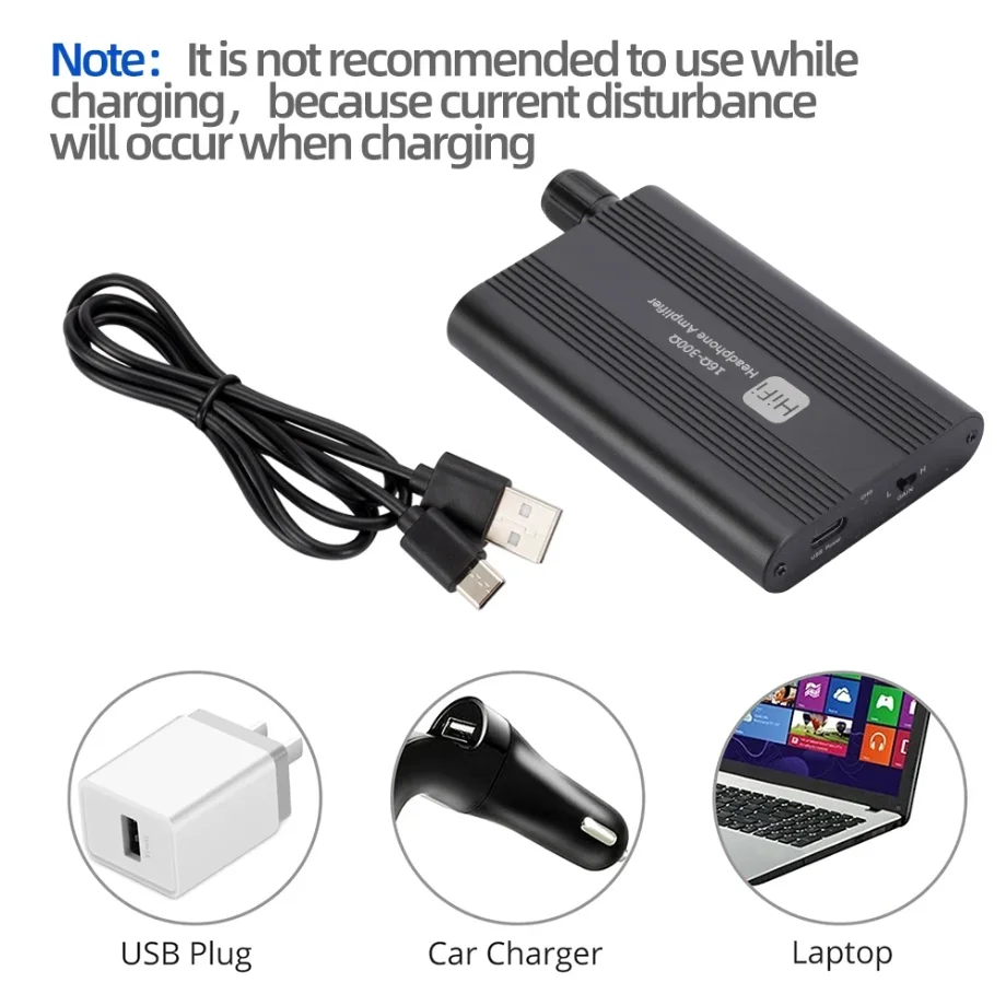 PzzPss 16-300 ohm amplificador de auriculares 16-150 ohm amplificador de auriculares HiFi 3,5mm Jack Aux amplificador de Audio ajustable portátil - imagen 4